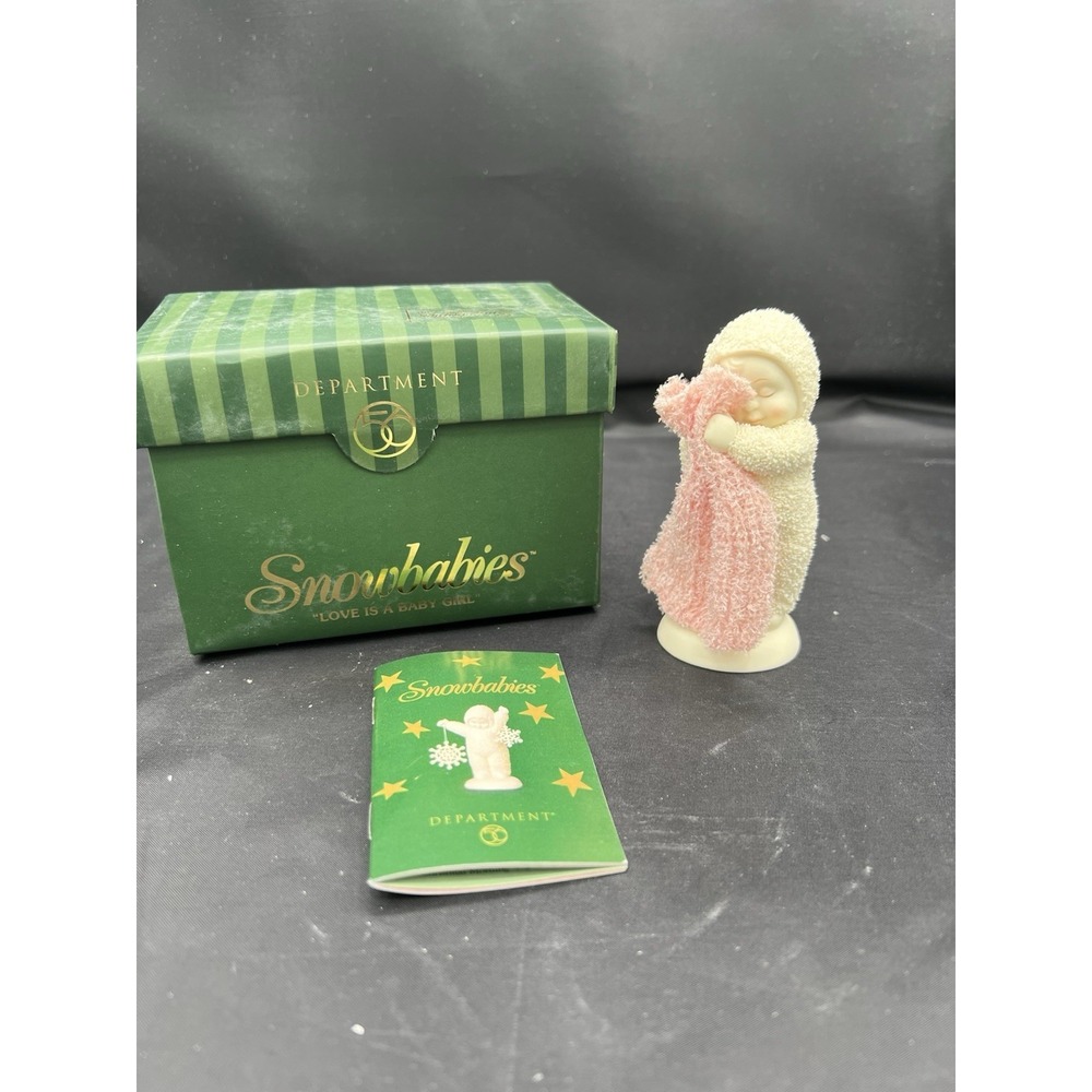 💖 Dept 56 Snowbabies "Love Is A Baby Girl" Figurine – Excellent Used Condition❄